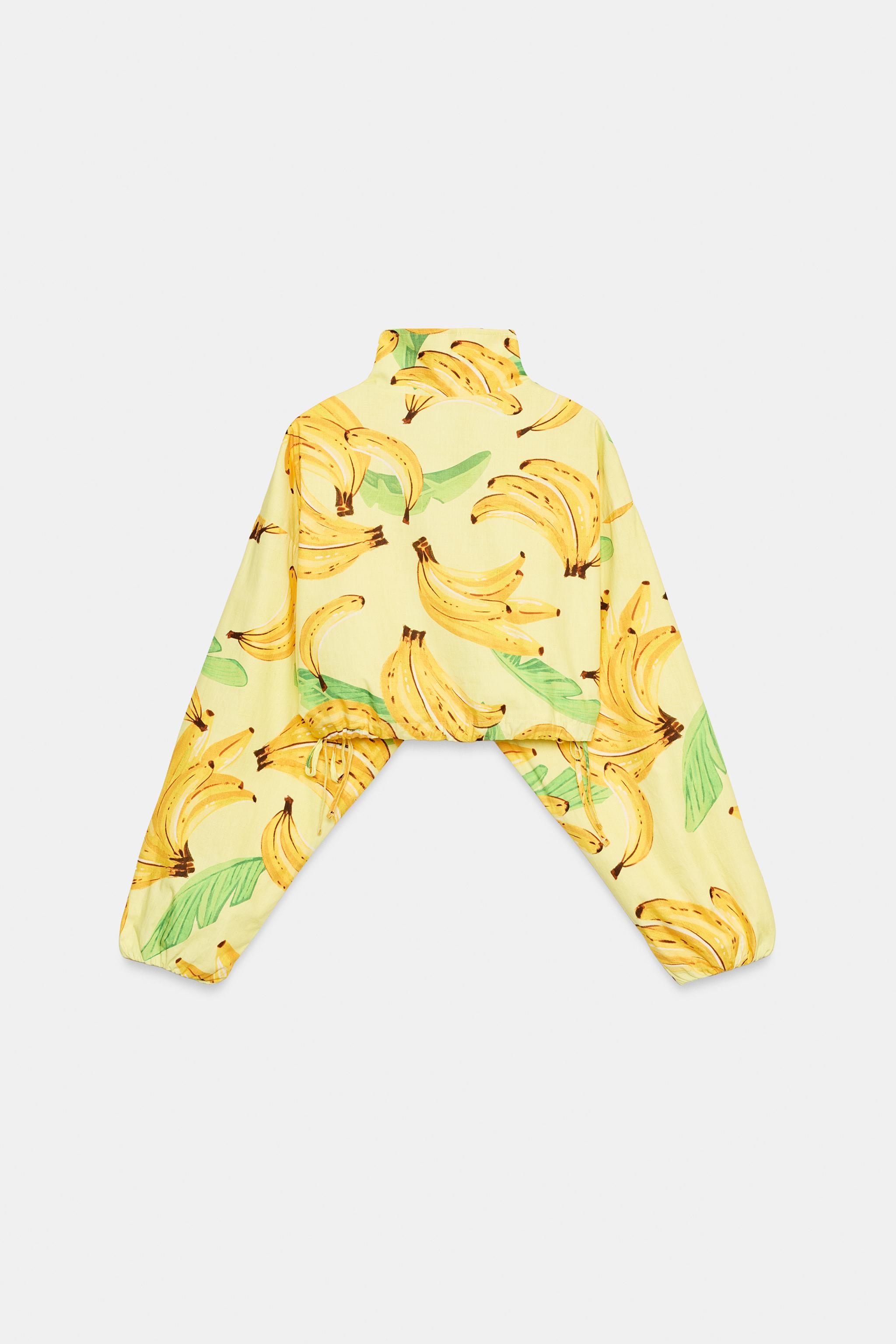 CROPPED FRUIT PRINT JACKET
